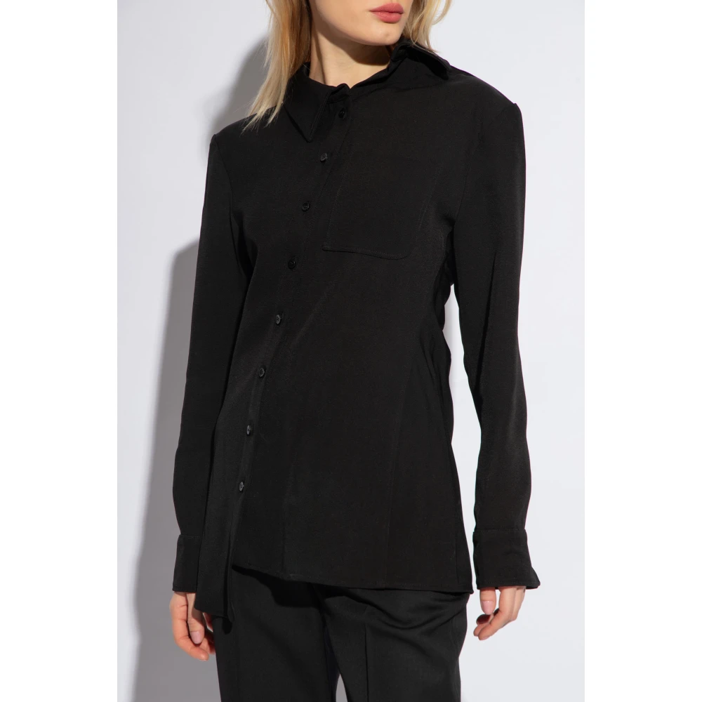 Jacquemus Pablo asymmetrisch shirt Black Dames