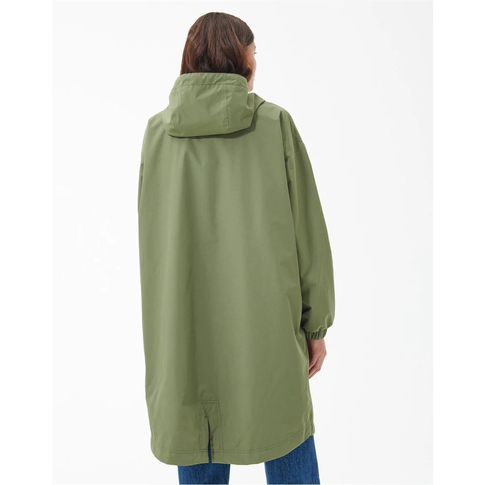 Barbour Waterdichte Olivine Jas Rits Logo Green Dames