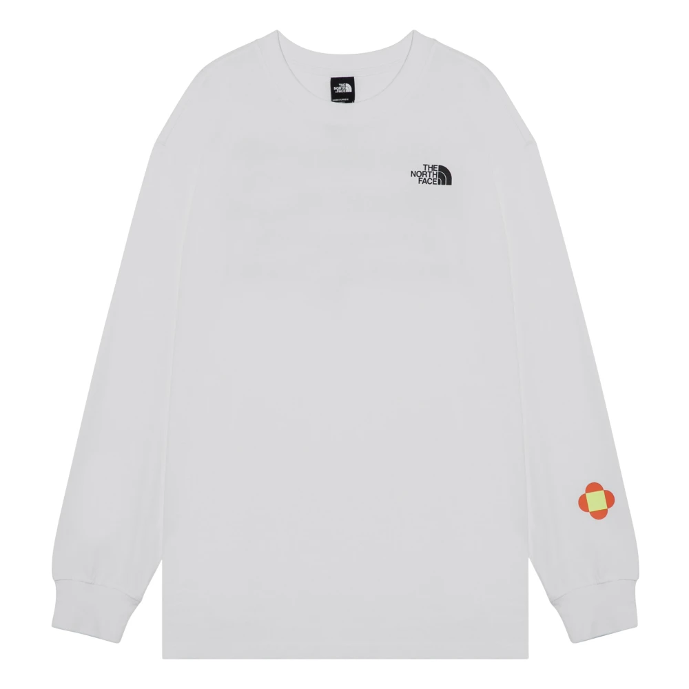 The North Face Lange mouw ronde hals T-shirt White Heren