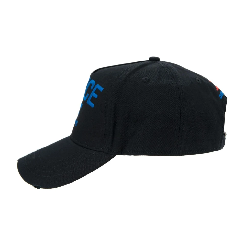 Dsquared2 Heren Baseballpet met gesp Black Unisex