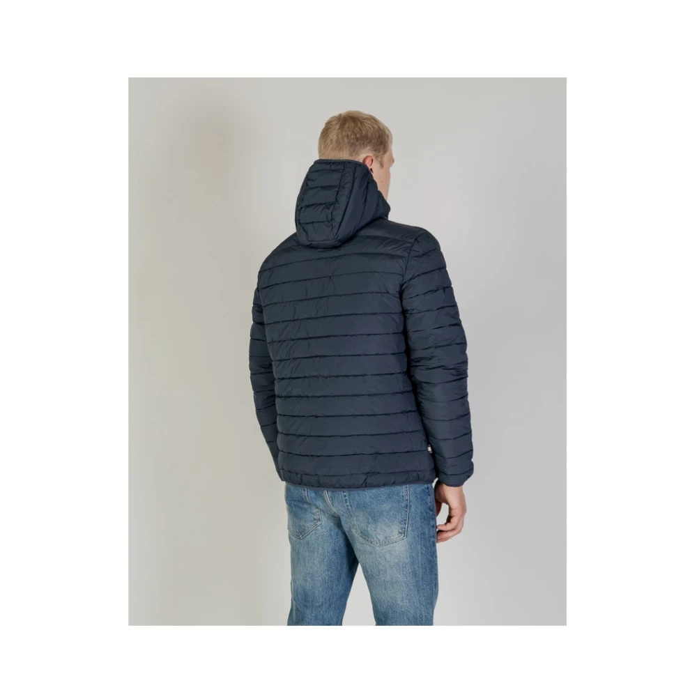 Aquascutum Stijlvolle Bomberjack met Capuchon Blue Heren