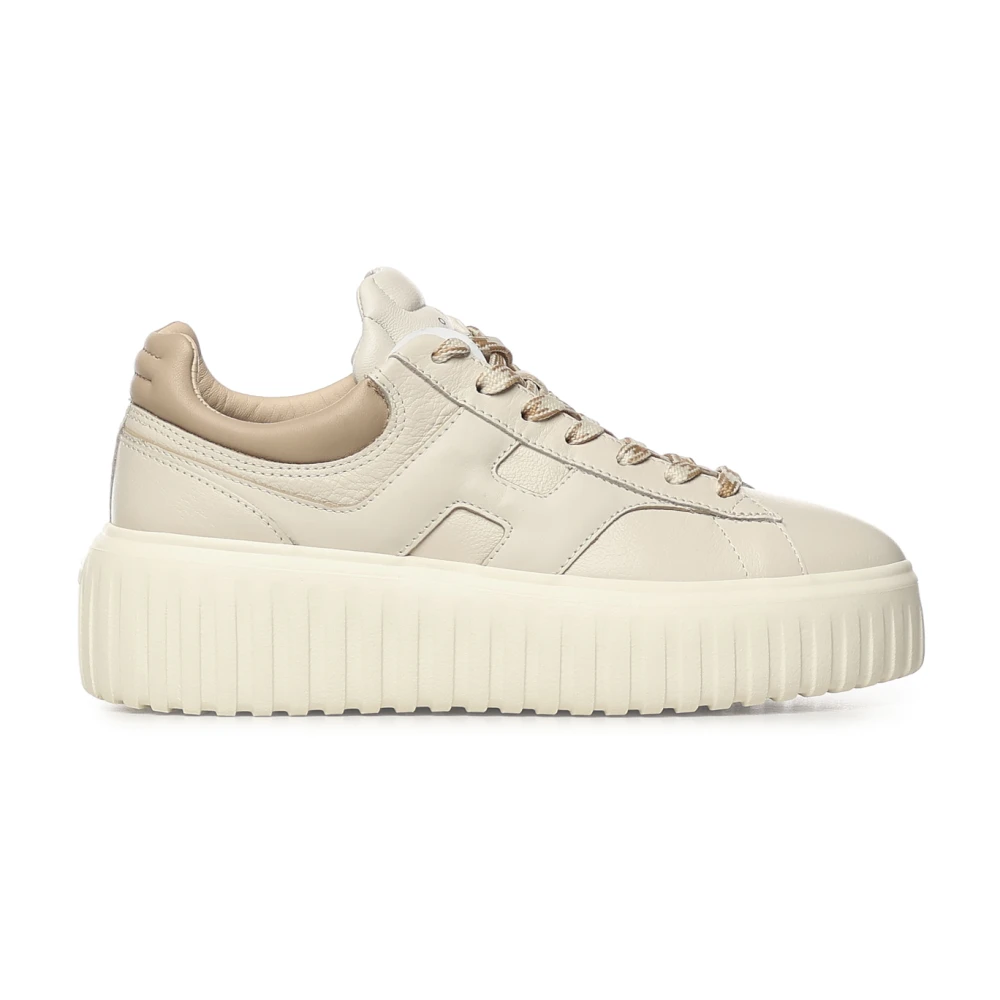 Hogan Women's Beige Sneakers, 5 Uk, H-Stripes Sneaker