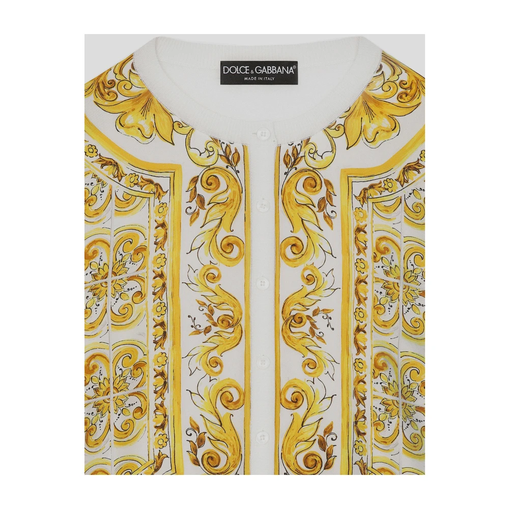 Dolce & Gabbana Zijden Cardigan Print Multicolor Dames