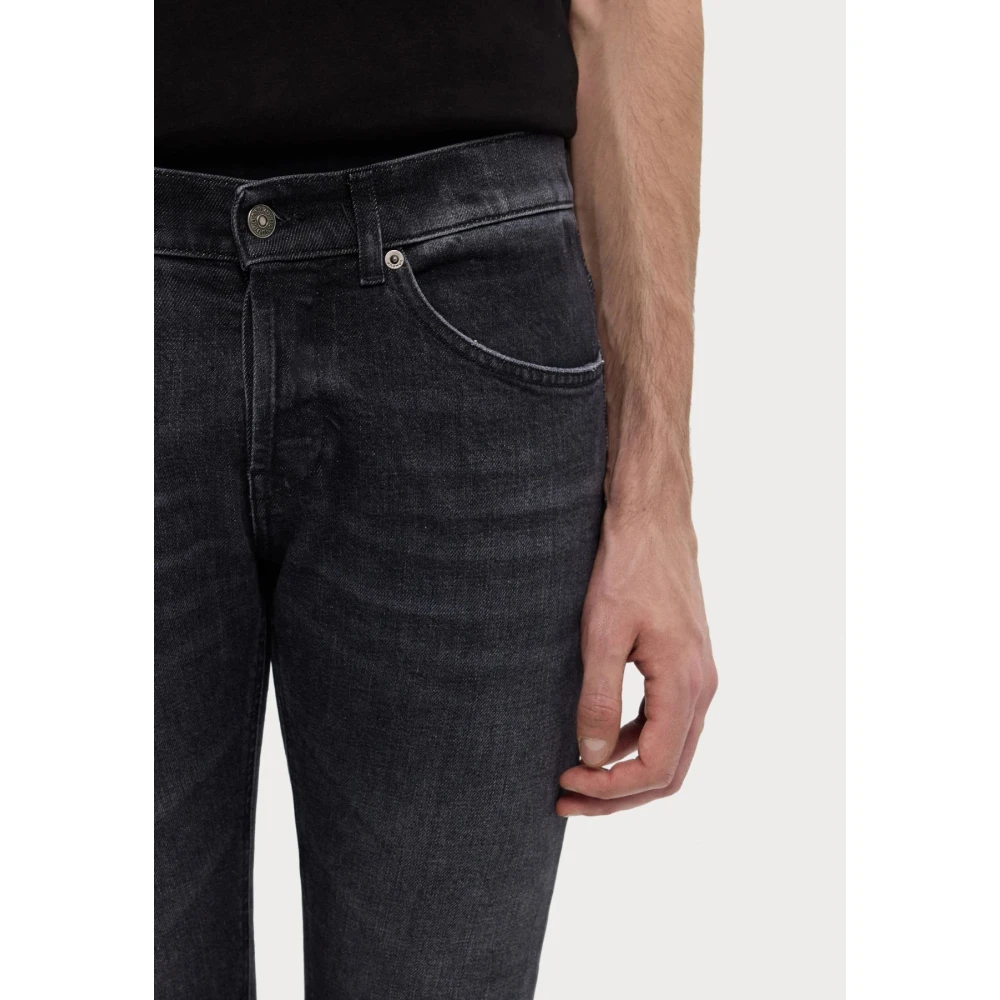 Dondup Slim Fit Denim Jeans in Zwart Black Heren