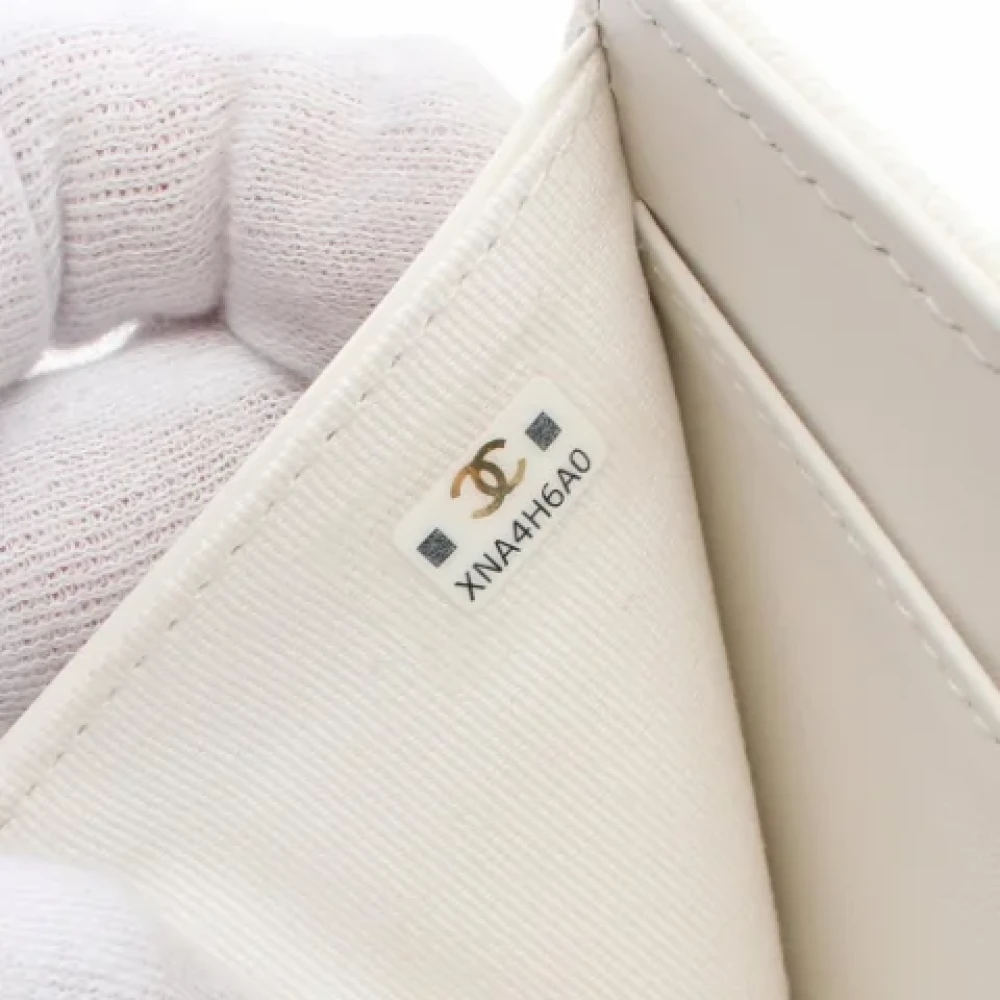 Chanel Vintage Pre-owned Leather wallets White Dames
