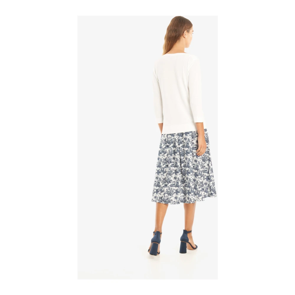 Vicario Cinque Round-neck Knitwear White Dames