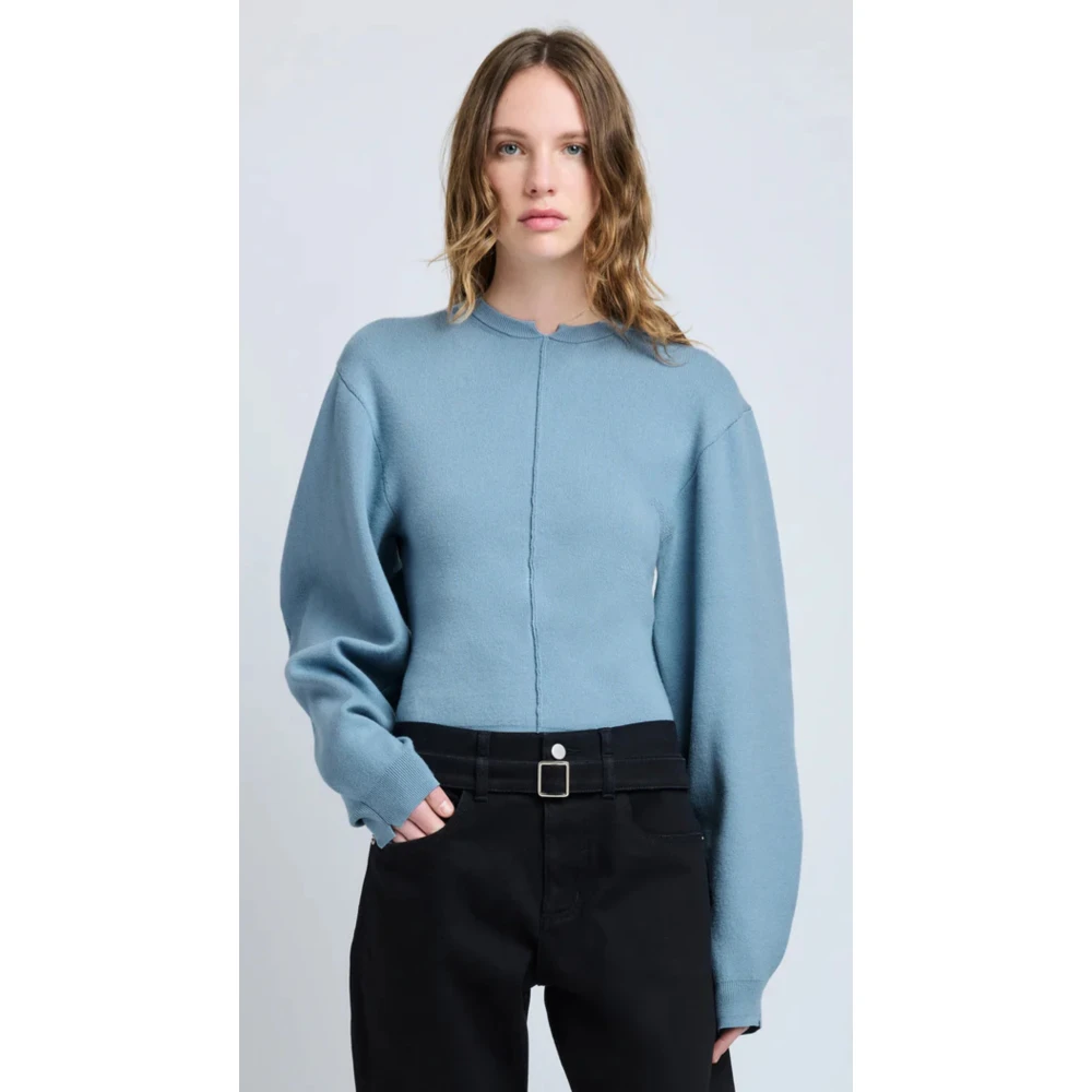 Proenza Schouler Blauwe Pofmouwtrui Blue Dames