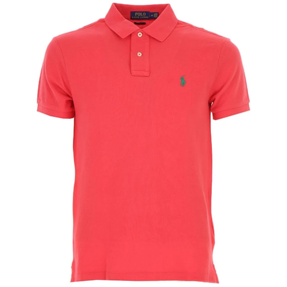 Polo Ralph Lauren Slim Fit Piqué Katoenen Polo Shirt Red Heren