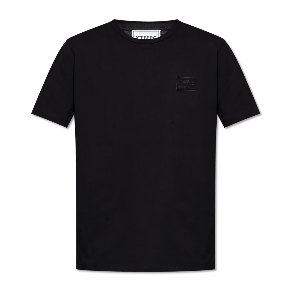 Iceberg T-shirt met logo Black Heren