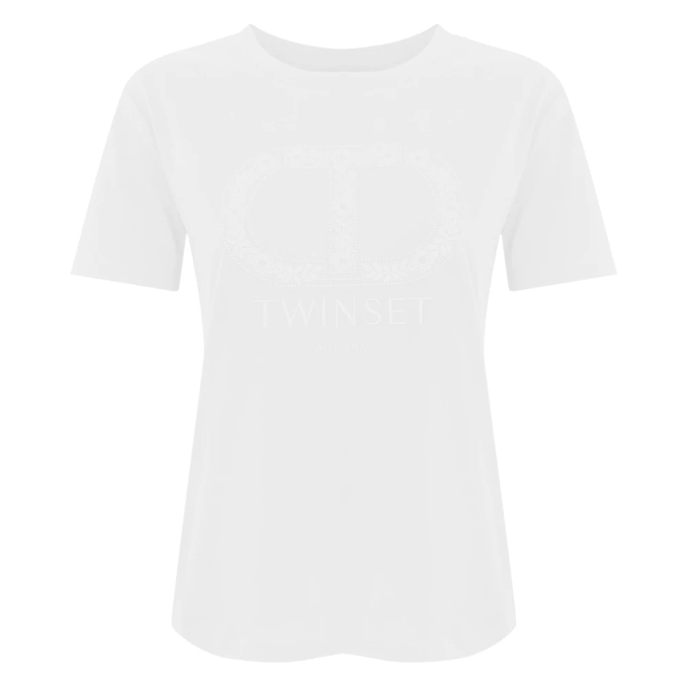 Twinset Wit Katoenen T-shirt en Polo Set White Dames