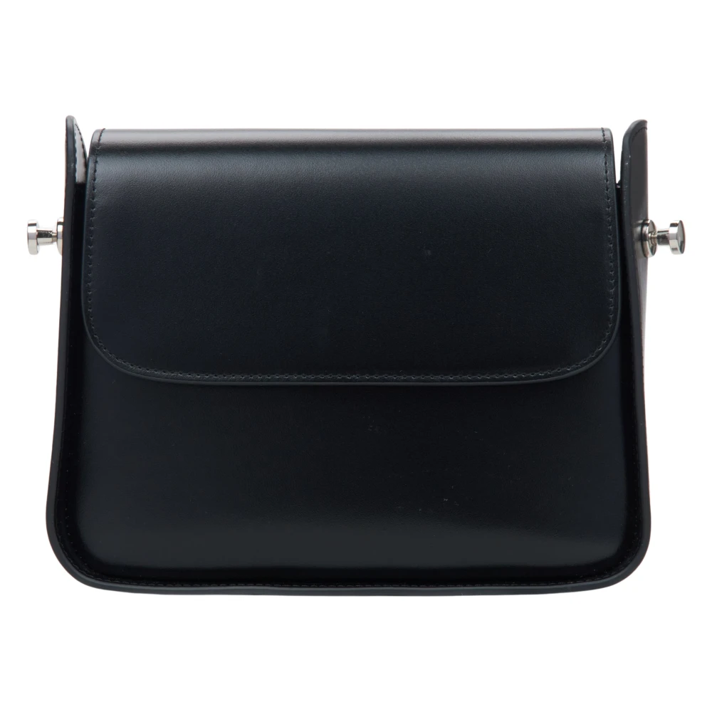 Estro Dames Zwarte Leren Schoudertas Er00115675 Black Dames