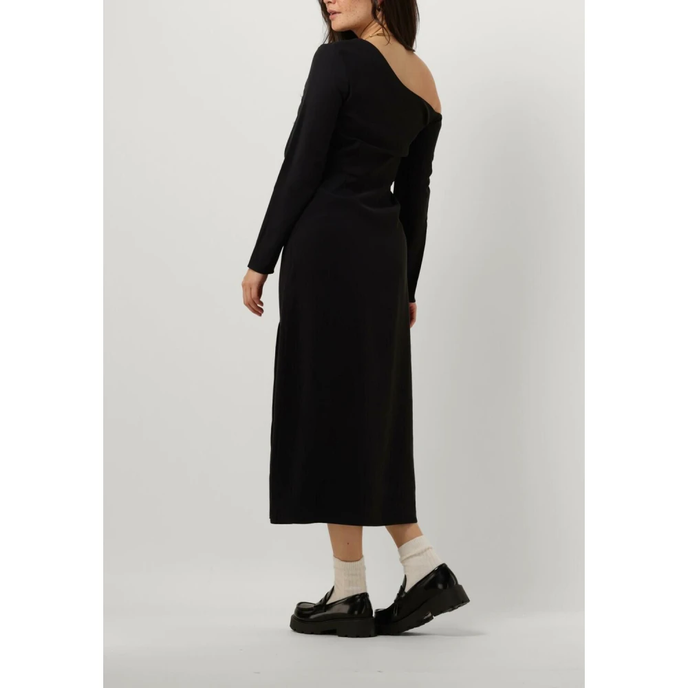 Modström Zwarte Midi Jurk Fanyamd Long Black Dames