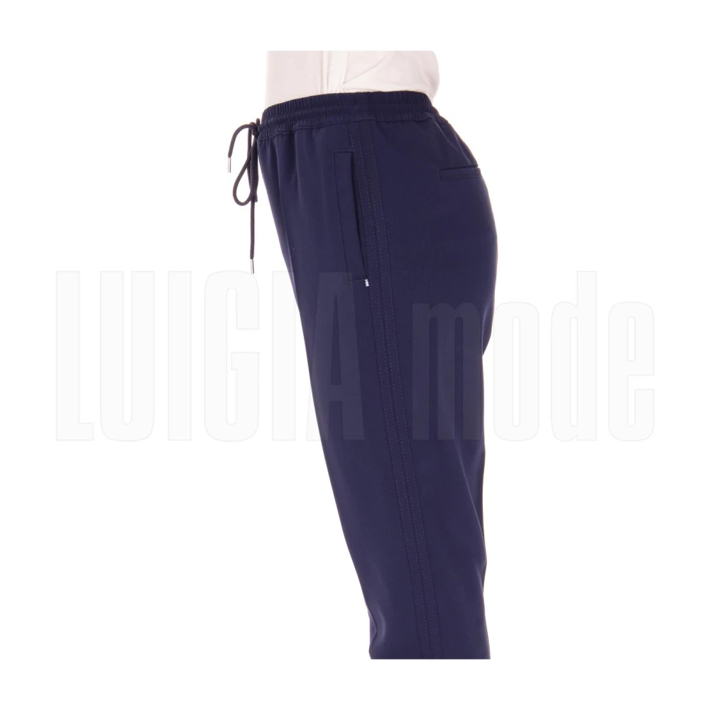 Max Mara Elegante Lange Broek Blue Dames