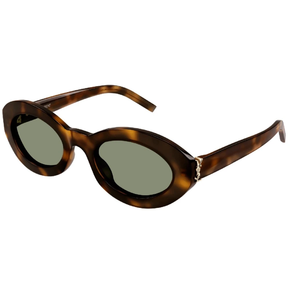 Saint Laurent Narrow Oval Sunglasses - Female - Sunglasses - Brown - 52 Mm - Accessories