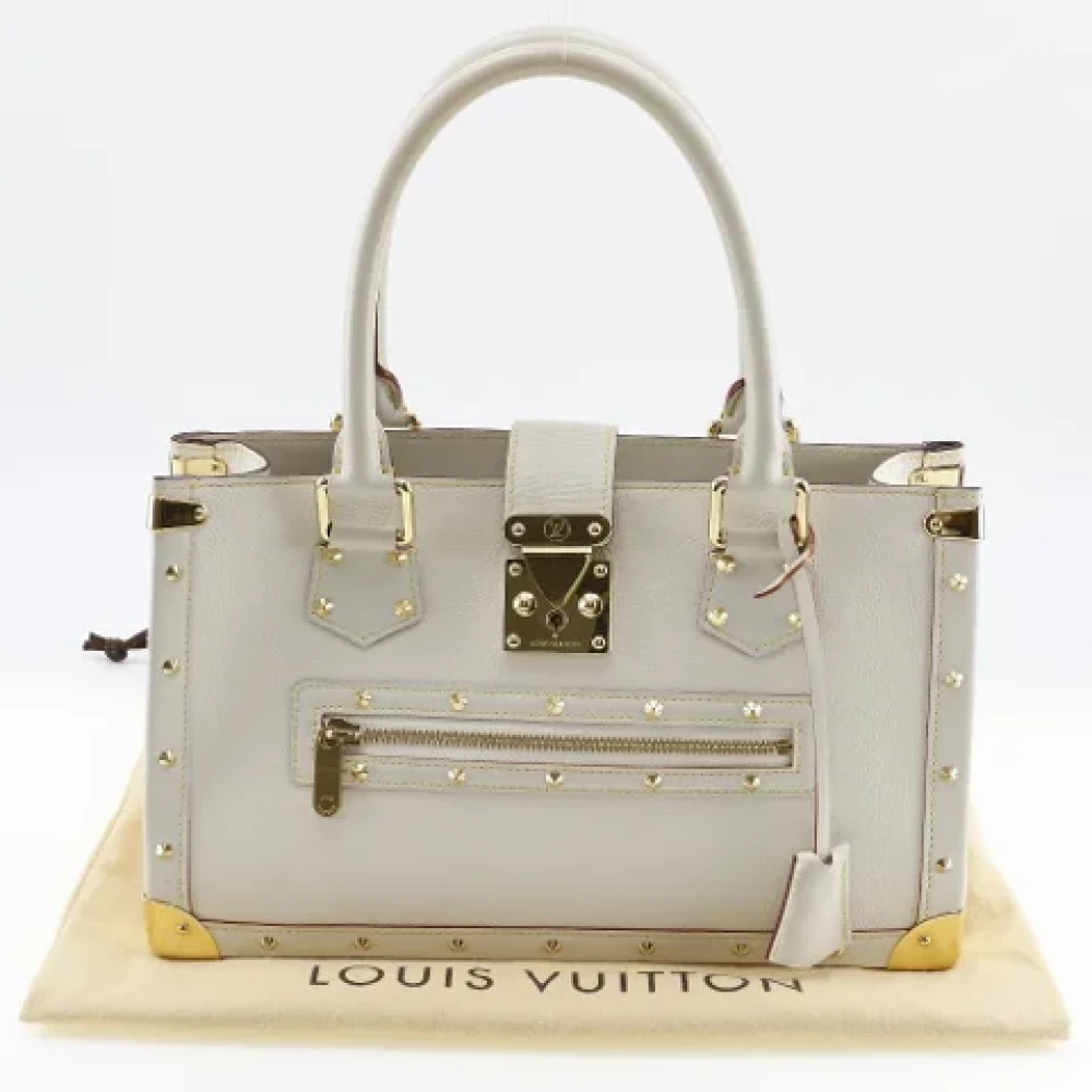 Louis Vuitton Vintage Pre-owned Leather handbags Beige Dames