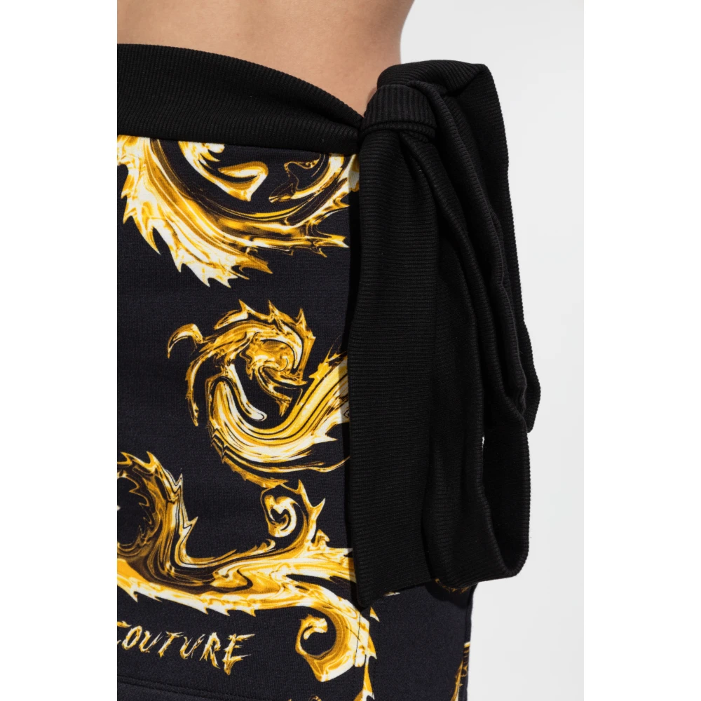 Versace Jeans Couture Rok met Barocco-print Black Dames
