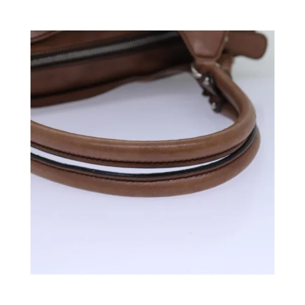 Salvatore Ferragamo Pre-owned Leather handbags Brown Dames