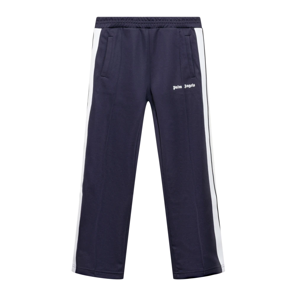 Palm Angels Blue Contrast Side Logo Track Trousers - Male - Sweatpants - 10 Y - Kids
