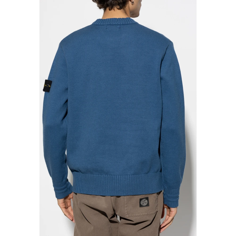 Stone Island Trui met logo Blue Heren