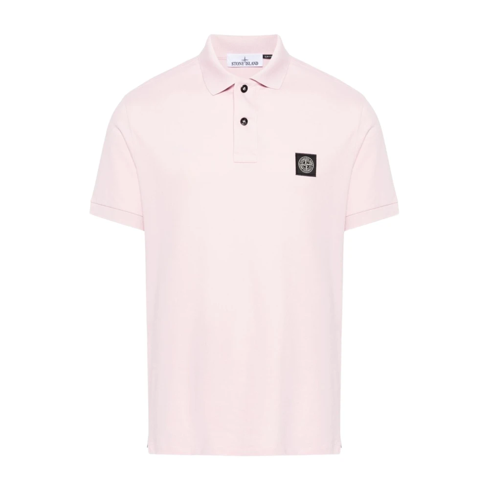 Stone Island Polo Shirts Pink Heren