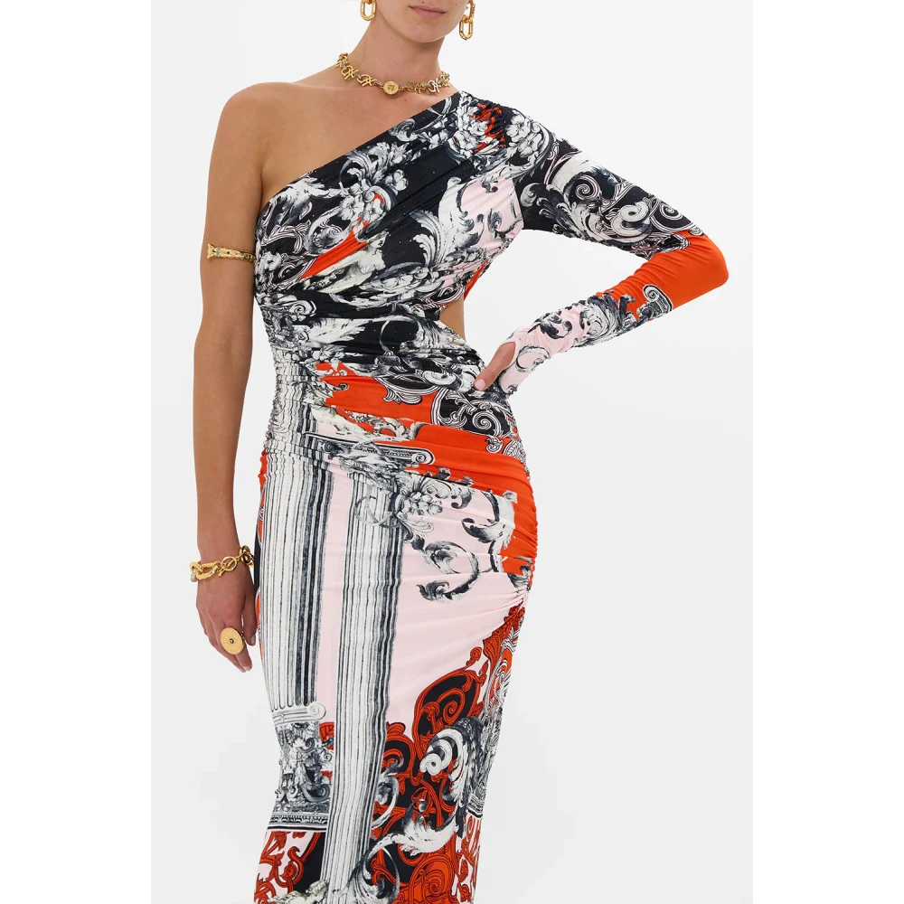 Camilla Medusa One Shoulder Cut Out Jurk Multicolor Dames