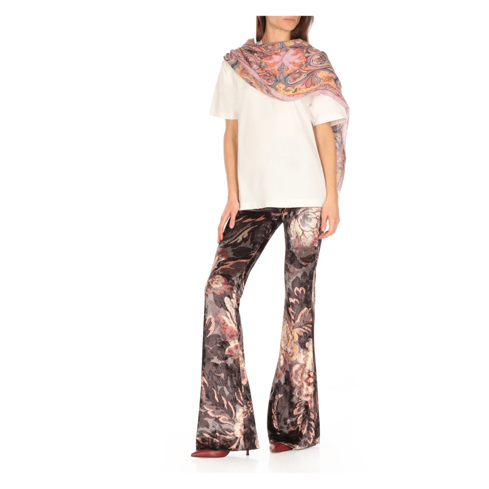 ETRO Multicolor Paisley Print Kasjmier Zijden Sjaal Multicolor Dames