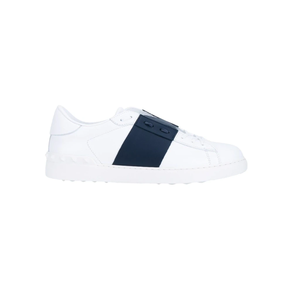 Valentino Garavani Witte Open Colour-Block Sneakers met Rockstud Versiering White Heren