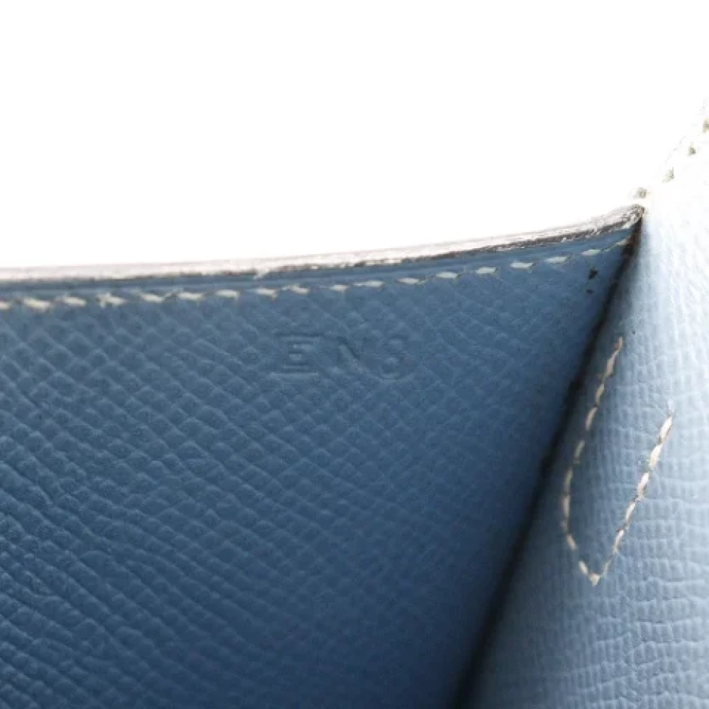Hermès Vintage Pre-owned Leather crossbody-bags Blue Dames