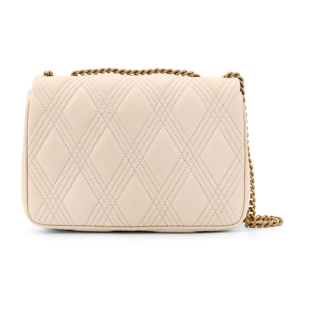 Valentino Garavani Diamantgestikte leren schoudertas Beige Dames