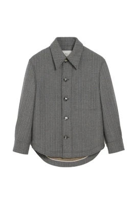 Grå Herringbone Ulljacka