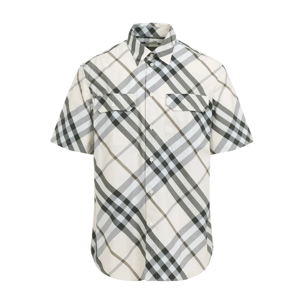 Burberry Groene Overhemden Ss24 Multicolor Heren
