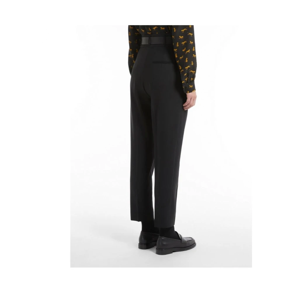 Max Mara Katoenen Broek Black Dames