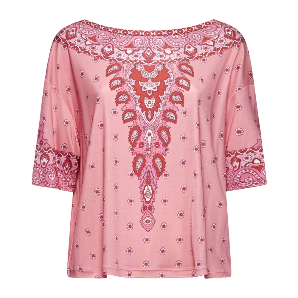 ETRO Bloemen Paisley Print Roze Top Pink Dames