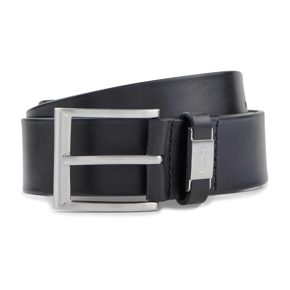 Boss Unisex Nero - Cintura In Pelle - Accessories - 100 Cm