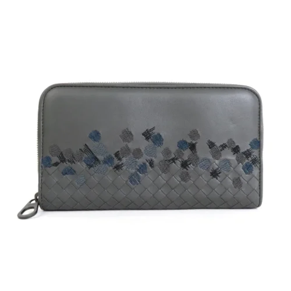 Bottega Veneta Vintage Pre-owned Leather wallets Gray Dames