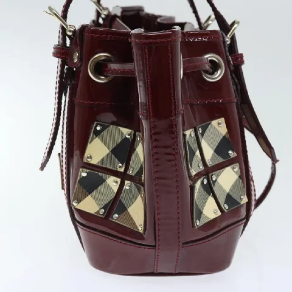 Burberry Vintage Pre-owned Canvas handbags Red Dames