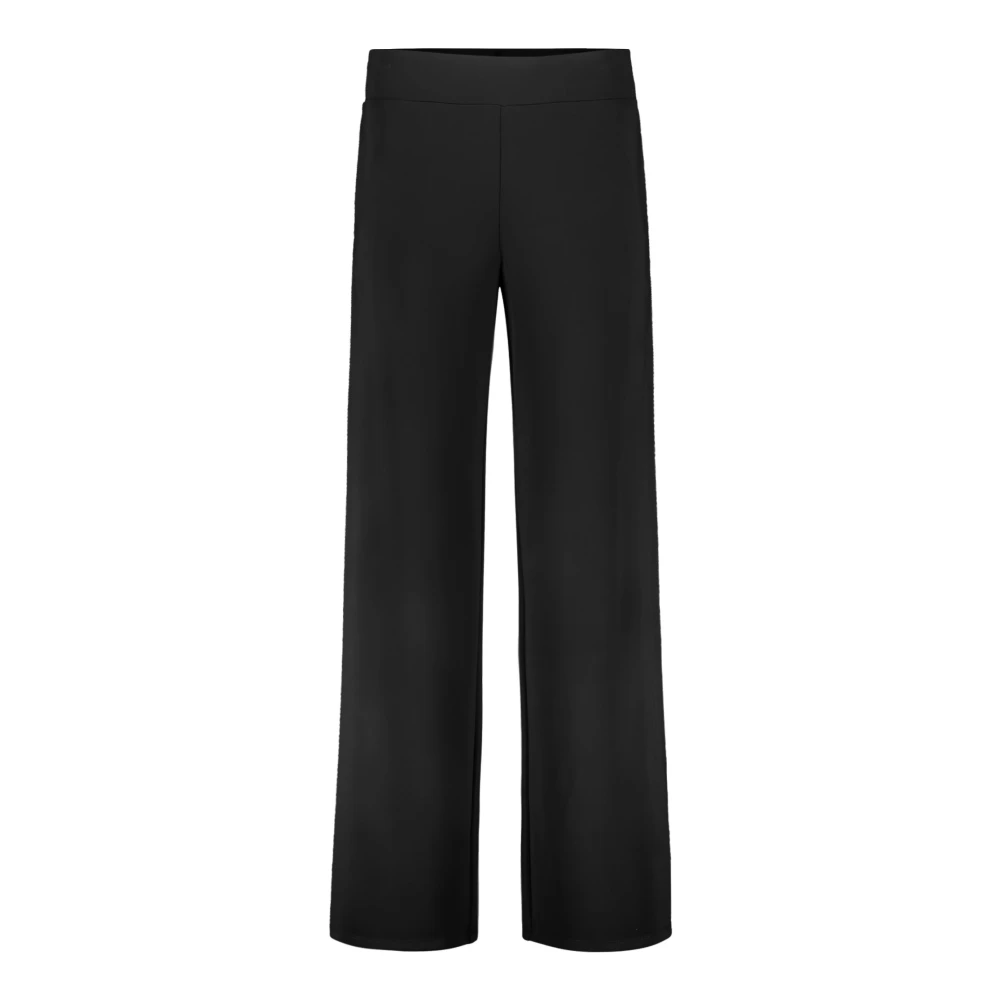 Vera Mont Wijde broek met elastische taille Black Dames