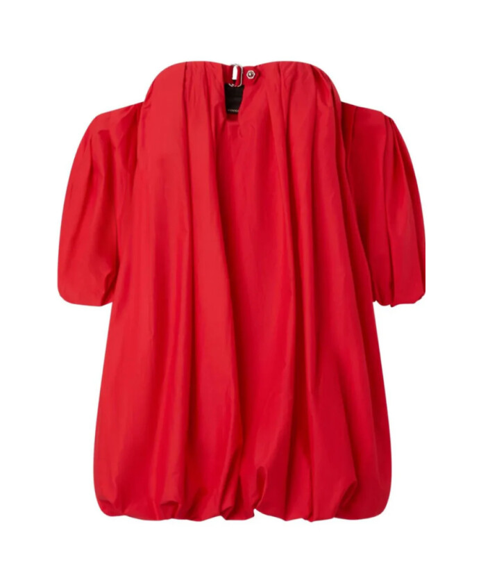 robe-rouge-a-ballon-en-popeline-de-coton-legere