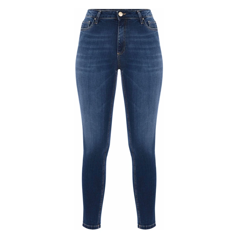 Kocca Stone-Washed Skinny Jeans Blue, Dam