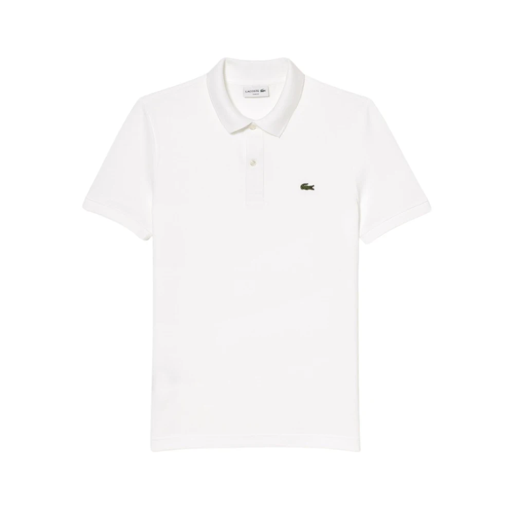 Lacoste Ribbad Krage Kortärmade Skjortor White, Herr