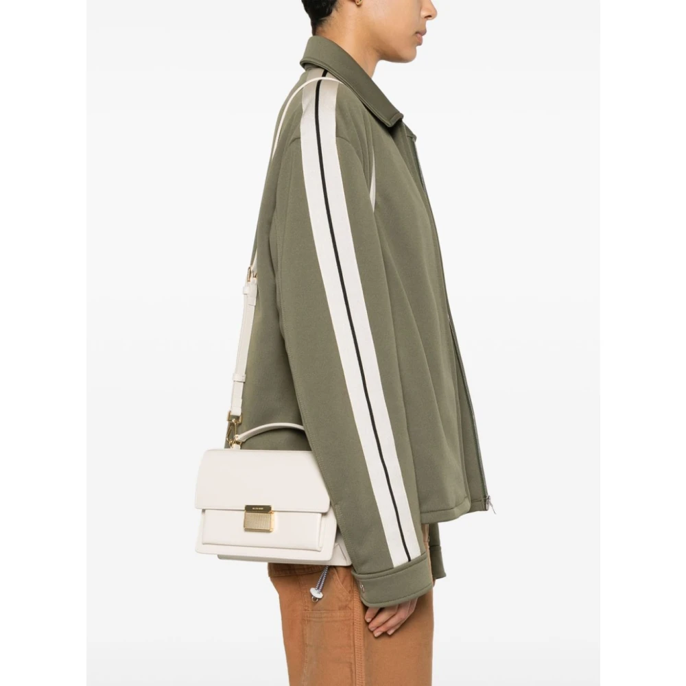 Golden Goose Ivoorleren handtas met gouden hardware White Dames