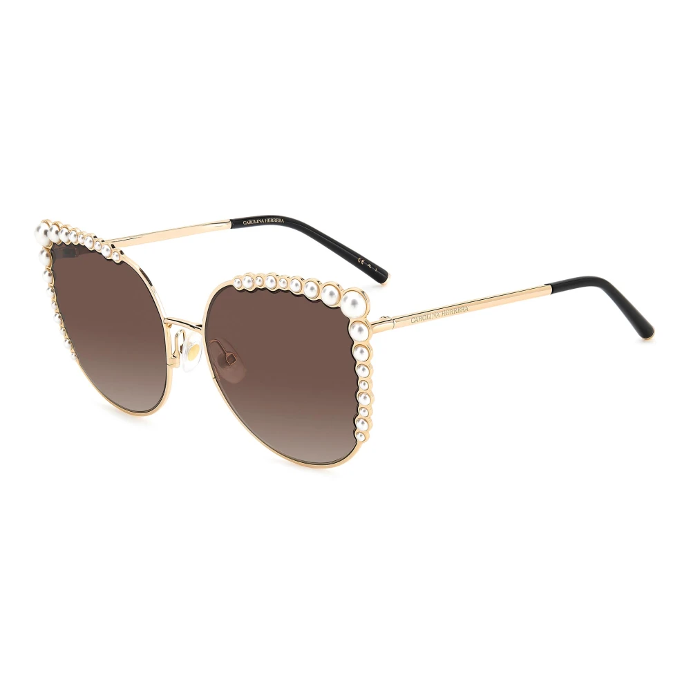 Carolina Herrera Vrouw Multicolor,Yellow Roségoud/Bruin Getinte Zonnebril,Rose Gold Zonnebril