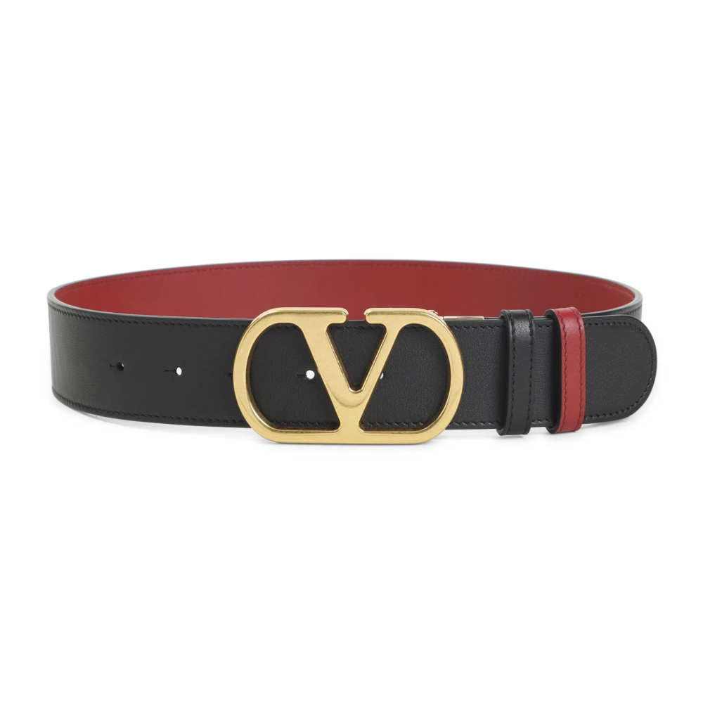 Valentino Garavani Women's Black Belts, 75 Cm, Reversible Vlogo Belt