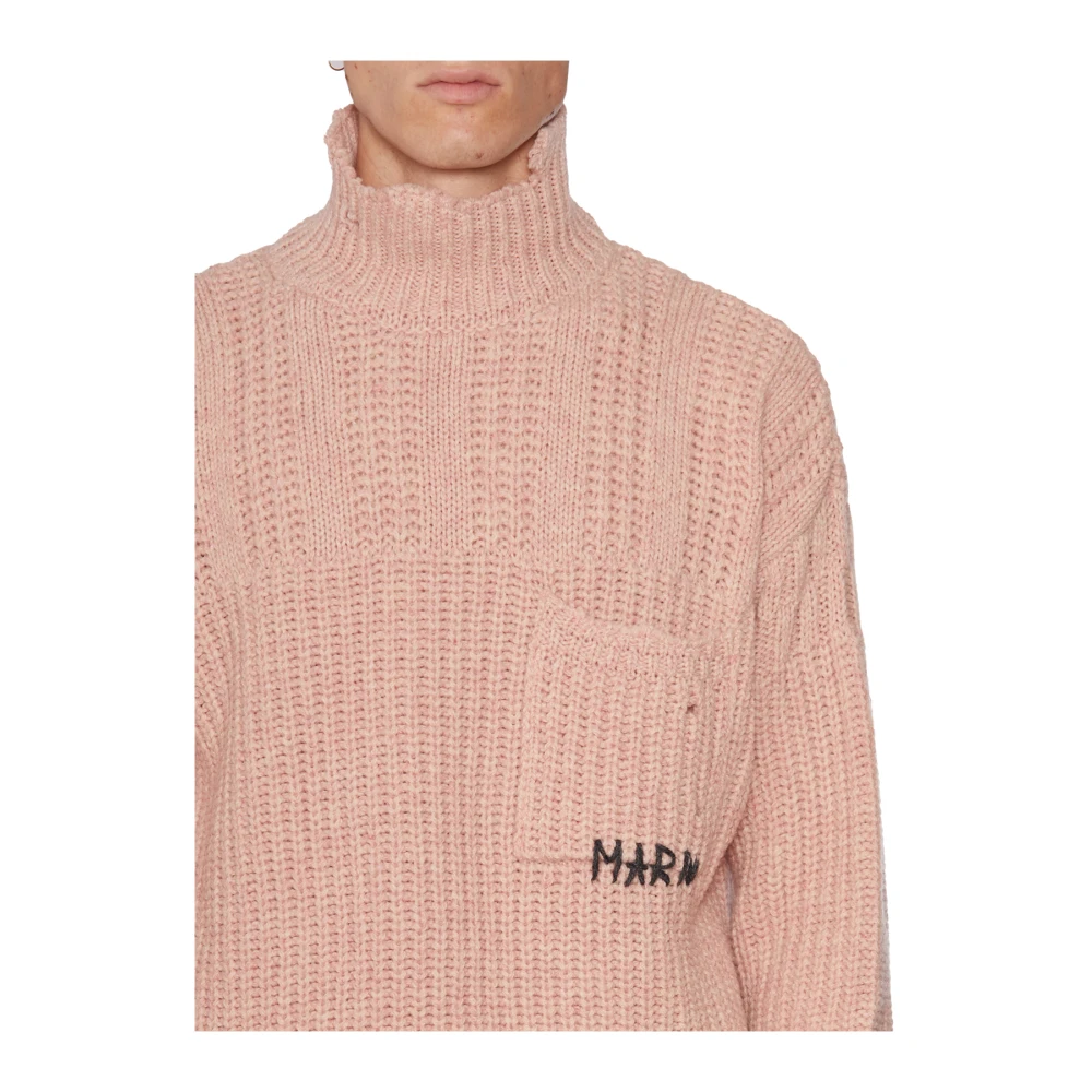 Marni Wollen trui met verweerde onderkant Pink Heren