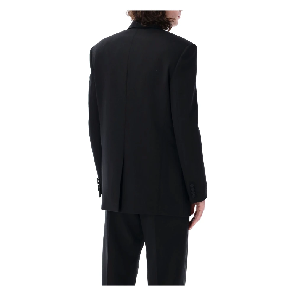 Saint Laurent Zwart smokingjasje met puntrevers Black Heren