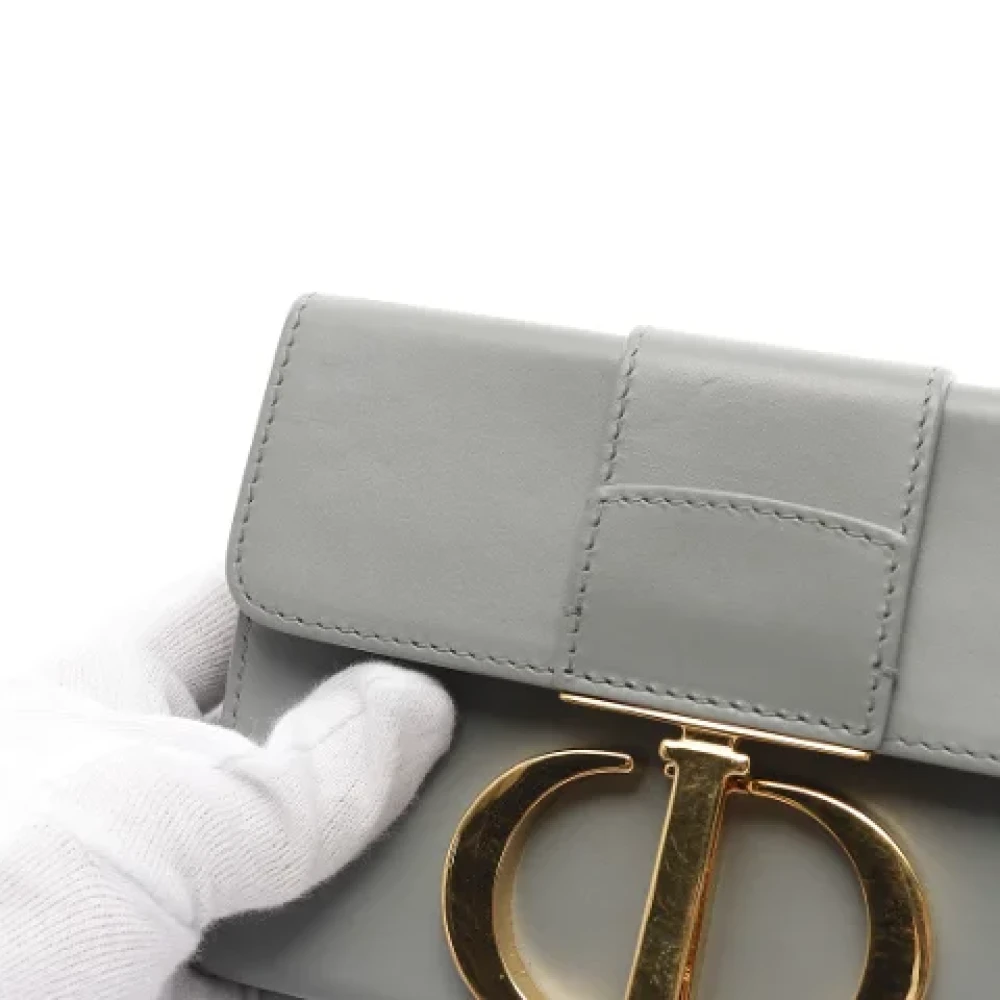 Dior Vintage Pre-owned Leather dior-bags Gray Dames
