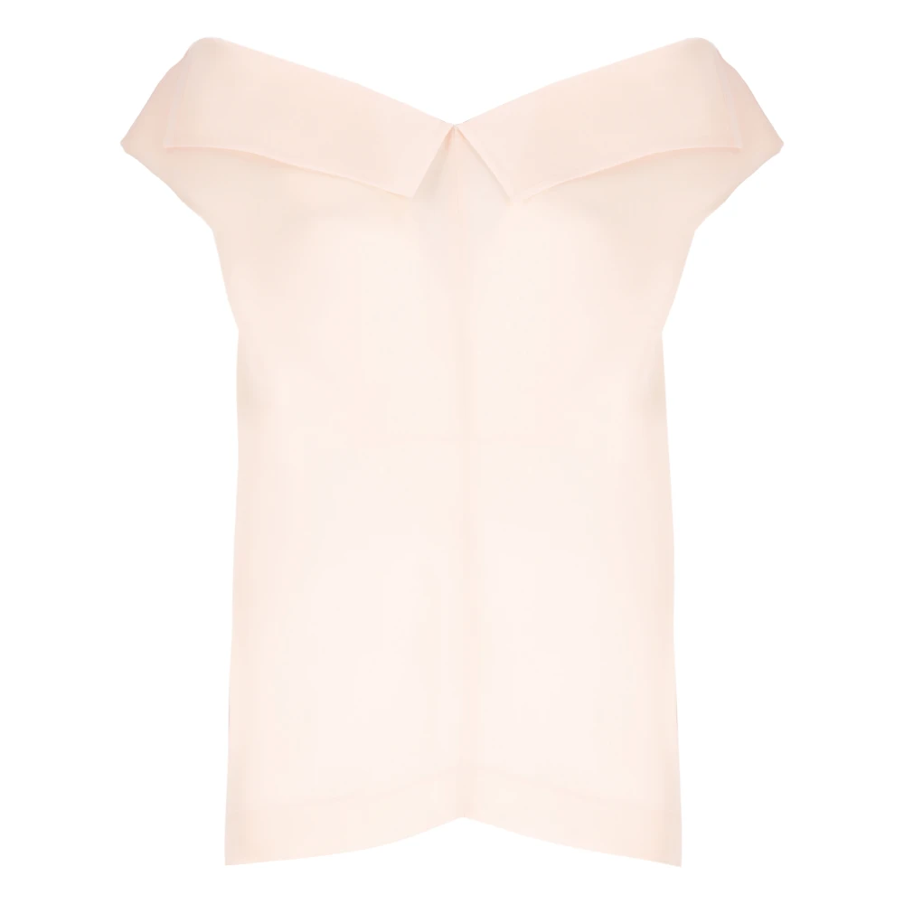 Khaite Zijden V-Hals Roze Top Pink Dames