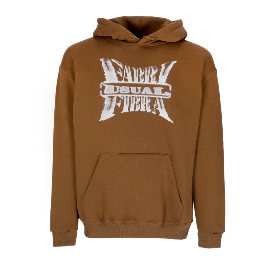 Usual Teamwork Hoodie Sweatshirt met Lange Mouwen Brown Heren