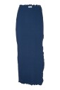 jupe-midi-cotelee-bleue