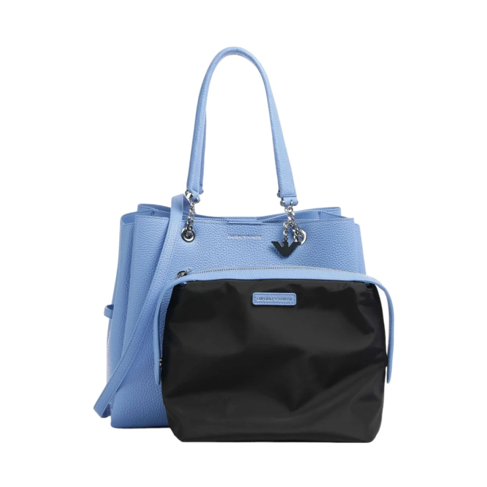 Emporio Armani Stijlvolle Leren Portemonnee Blue Dames